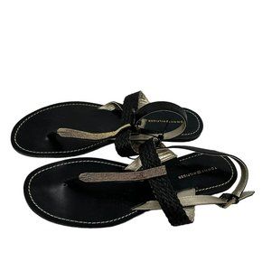 Tommy Hilfiger Womens  Flat Sandals Adjustable Strap Size 8.5 Black